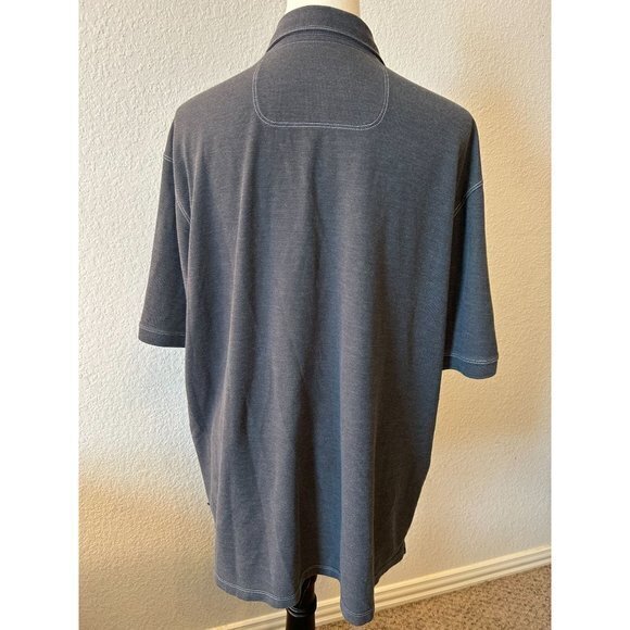 Men's Tommy Bahama Island Zone Gray Polo Collared Shirt size XXL‎ - Picture 2 of 6